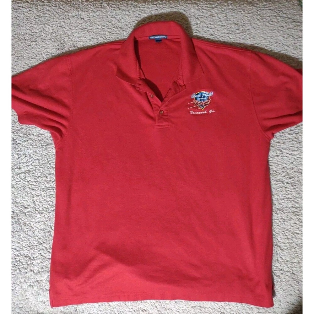 Red Honor Network Polo XL Port Authority Cotton Embroidered Shirt